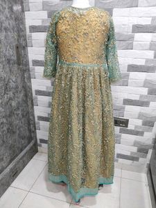 Elegant Yellow Embroidered Anarkali Suit