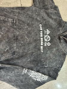 Unisex Grey Graphic Print Hoodie