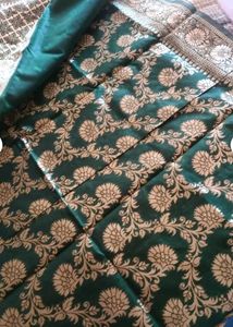 Green Floral Dress Material