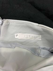 Sky Blue Mini Skirt leather touch