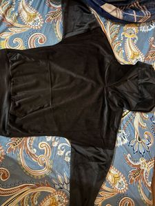 Black velvet Pullover Hoodie