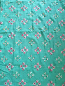 Sky Embroidery Printed Kurti For