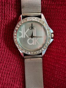 Women DK Silver Metallic Watch