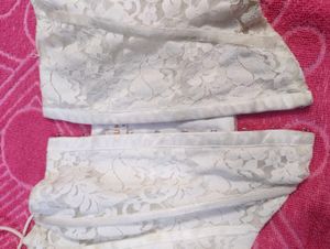 Elegant White Lace Corset Top