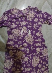Purple Pure Cotton Kurta
