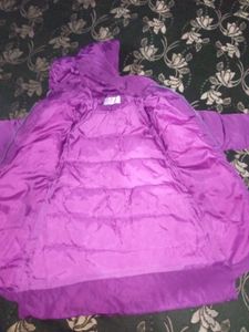 Purple Quilted Puffer Coat#photography#FaithCommun