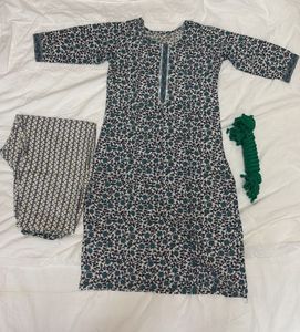 Green Floral Suit