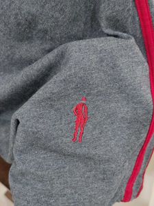 JOCKEY Gray Athletic Shorts - Red Stripes