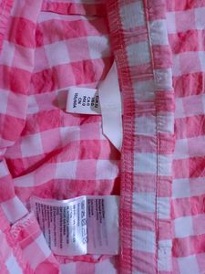 🍒H&M Gingham Crepe Skirt🎀