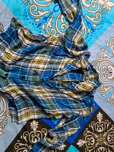 Blue Plaid Flannel Shirt