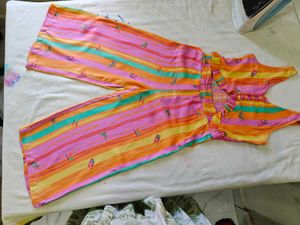 Striped Girl&#39;s Jumpsuit Set