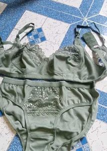 Gray Lace Lingerie Set