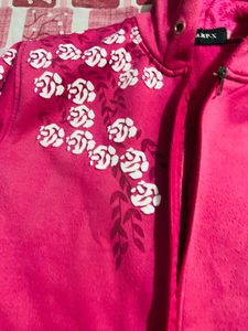 Pink Floral Hoodie