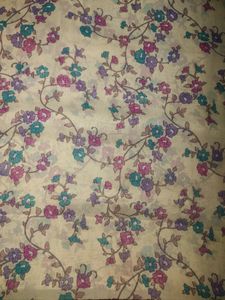 White Pink Printed Saree 🤍💜