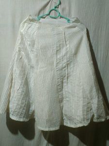 White Pleated Skirt