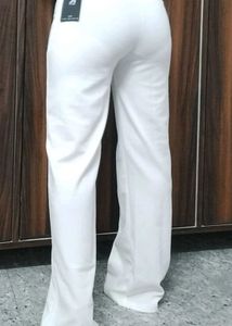 White Flared Trousers