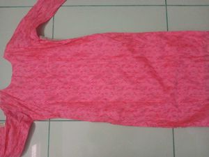 Pink Embroidered Kurti