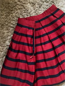 Red and black A line mini Skirt