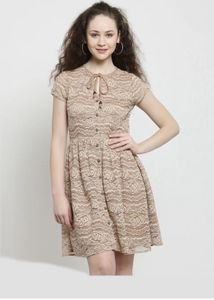 Beige/Biscuit Color Dress | Latin Quarters