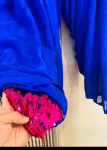 Blue Sequin Punjabi Pretty Suit