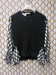 New With Tag Asthetic Cute Dotted Pullover