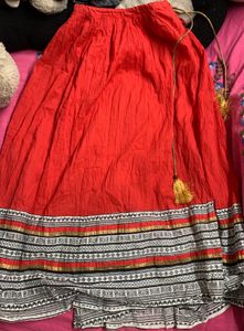 Red Ethnic Skirt