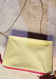 Stylish Yellow &amp; Pink Pouch