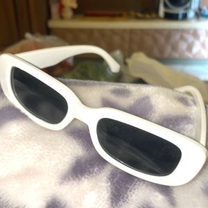 Y2K Aesthetic White Glasses