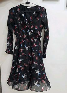 Floral Black Dress