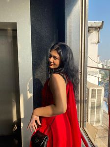 Red Embroidered Kurta Set