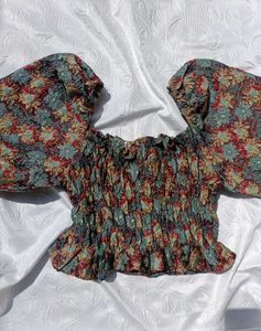 Y2K Floral Smocked Top 🎀