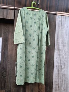 Light Sea Green Printed Kurta From Max