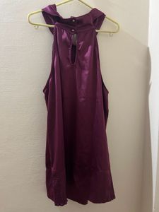 Elegant Purple Halter Top