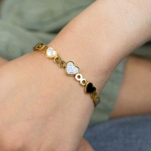 Heart Charm Bangle Anti Tarnish