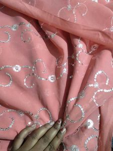 Heavy Sequence Saree With Stitched Blouse