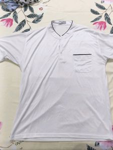 Unisex White Polo Tshirt