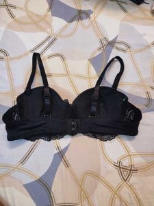 Black Lace Trim Bra