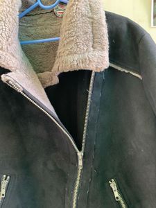 Black Faux Shearling Lined Jacket