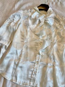 Satin Cream Shirt 🤍