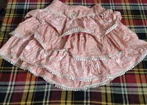 Peach Color Short Skirt