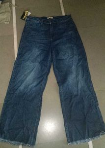 Wide Leg Denim Jeans