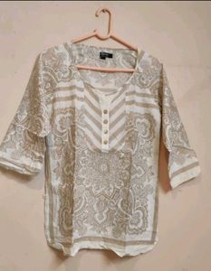 Paisley Print Tunic Top