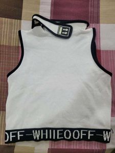 Off White Crop Top