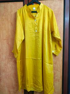 Yellow Mandarin Collar Tunic