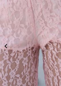 Pink Lace Flare Pants ( only Pant )