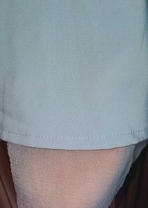 V NECK MINI BLUE DRESS