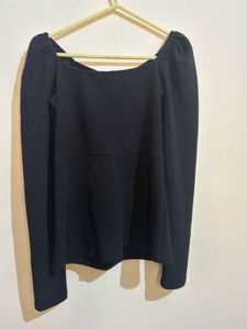 Elegant Black Long Sleeve Top