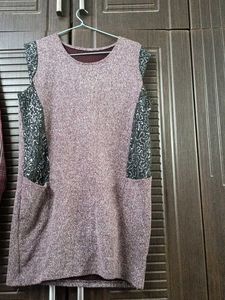 Woolen Short Knee Length Dress