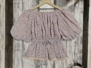 Floral Print Puff Sleeve Top