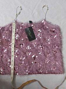 Purple Color Sequin New  Top